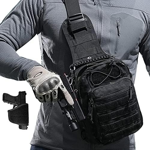 ANTARCTICA Tactical Sling Handgun Bag with Pistol Holster, Concealed Carry Shoulder Bag, Compact Chest Crossbody Pack for Range, Travel, Outdoor Sports ANTARCTICA Tactical Sling Handgun Bag with Pistol Holster, Concealed Carry Shoulder Bag, Compact Chest Crossbody Pack for Range, Travel, Outdoor Sports