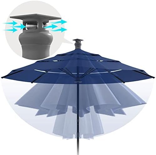Above Height Automatic Sunbrella Umbrella with Remote Button Controls, Wind Sensor, Solar Panel, and Multi Tiered Vents – Patio Outdoor Umbrellas for Garden, Backyard, and Pool Above Height Automatic Sunbrella Umbrella with Remote Button Controls, Wind Sensor, Solar Panel, and Multi Tiered Vents – Patio Outdoor Umbrellas for Garden, Backyard, and Pool