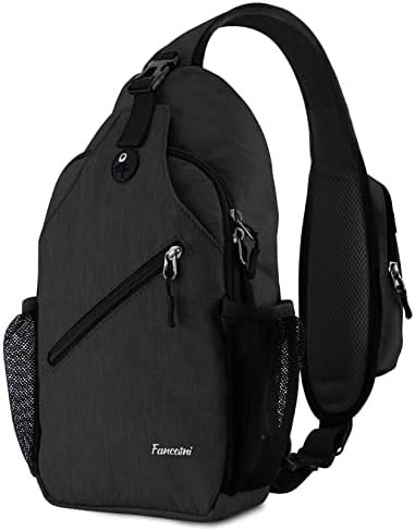Fancosni Sling Bags for Women Men, Crossbody Sling Backpack, Chest Bag Lightweight Shoulder Bag, Multipurpose Sling Bag for Travel, Hiking, Shopping, Walking, Biking, Cycling, Earphone Hole, Black Fancosni Sling Bags for Women Men, Crossbody Sling Backpack, Chest Bag Lightweight Shoulder Bag, Multipurpose Sling Bag for Travel, Hiking, Shopping, Walking, Biking, Cycling, Earphone Hole, Black