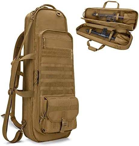 GOBUROS Tactical Rifle Bag Backpack Fits 32” Rifles, Soft Rifle Case with 3 Magazine Holders, Padded Shoulder Straps, Lockable Zipper and Molle System for Hunting and Shooting GOBUROS Tactical Rifle Bag Backpack Fits 32” Rifles, Soft Rifle Case with 3 Magazine Holders, Padded Shoulder Straps, Lockable Zipper and Molle System for Hunting and Shooting