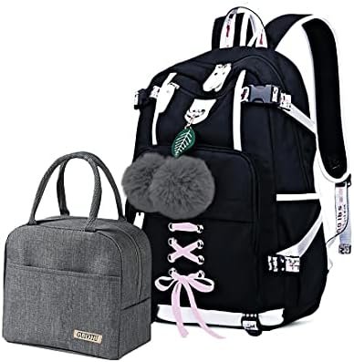 GUIVITU Backpacks for Girls School Bag Children Bookbag Casual Daypack with Lunch bag Set GUIVITU Backpacks for Girls School Bag Children Bookbag Casual Daypack with Lunch bag Set