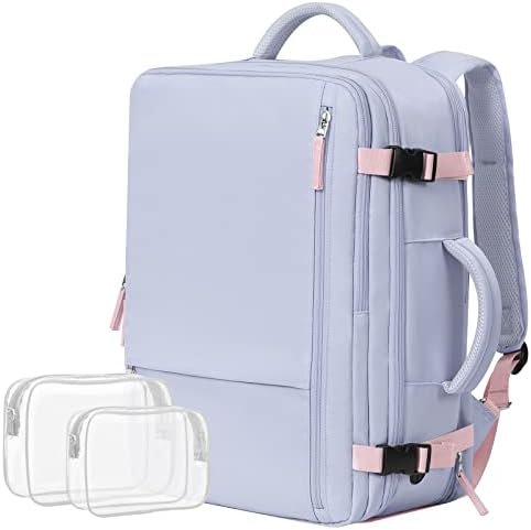 Getravel Travel Backpack for Women, Airline Approved Carry On Luggage As Personal Items, 17.3 inch Laptop Backpack, Waterproof Weekender Gym Bag, Hiking Backpack(Purple) Getravel Travel Backpack for Women, Airline Approved Carry On Luggage As Personal Items, 17.3 inch Laptop Backpack, Waterproof Weekender Gym Bag, Hiking Backpack(Purple)