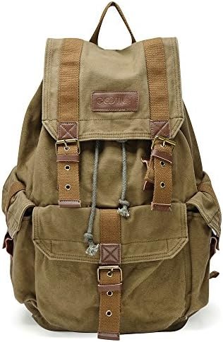 Gootium 21101AMG Specially High Density Thick Canvas Backpack Rucksack, Army Green, Large Gootium 21101AMG Specially High Density Thick Canvas Backpack Rucksack, Army Green, Large