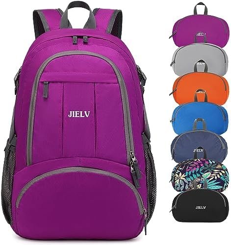 JIELV 30L Lightweight Packable Backpack Small Foldable Hiking Backpack Waterproof Daypack Travel Camping Outdoor for Women Men Valentines Day Gifts(Purple) JIELV 30L Lightweight Packable Backpack Small Foldable Hiking Backpack Waterproof Daypack Travel Camping Outdoor for Women Men Valentines Day Gifts(Purple)