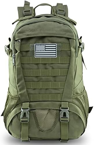 Jueachy Tactical Backpack for Men Hiking Day Pack Molle Military Rucksack Waterproof 30L EDC Bag with USA Flag Patch Jueachy Tactical Backpack for Men Hiking Day Pack Molle Military Rucksack Waterproof 30L EDC Bag with USA Flag Patch