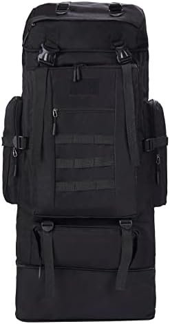 KLZWM Waterproof Outdoor Military Tactical Backpack for Camping Hiking Fishing, 100L Large Capacity Durable Sports Backpack (Black) KLZWM Waterproof Outdoor Military Tactical Backpack for Camping Hiking Fishing, 100L Large Capacity Durable Sports Backpack (Black)