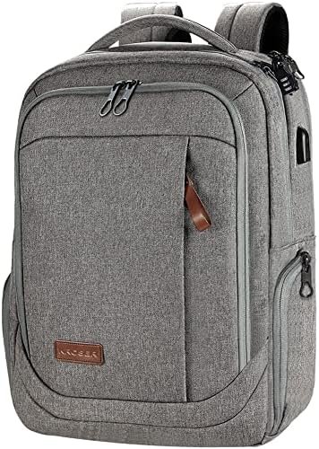 KROSER Laptop Backpack Large Computer Backpack Fits up to 17.3 Inch Laptop with USB Charging Port Water-Repellent Casual Daypack for Travel/Business/College/Women/Men-Grey KROSER Laptop Backpack Large Computer Backpack Fits up to 17.3 Inch Laptop with USB Charging Port Water-Repellent Casual Daypack for Travel/Business/College/Women/Men-Grey
