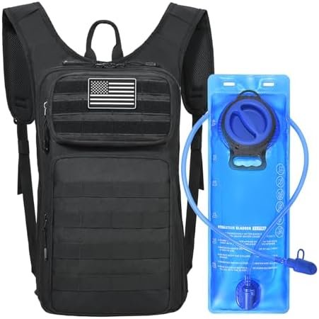 LAFAYI Hydration Backpack with 3L Large Capacity TPU Hydration Bladder,Waterproof Tactical Molle Water Backpack for Hiking,Running,Camping,Cycling,Traveling Outdoor Sports LAFAYI Hydration Backpack with 3L Large Capacity TPU Hydration Bladder,Waterproof Tactical Molle Water Backpack for Hiking,Running,Camping,Cycling,Traveling Outdoor Sports