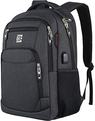 Laptop Backpack,Business Travel Anti Theft Slim Durable Backpack with USB Charging Port,Water Resistant College School Computer Bag for Women & Men Fits 15.6 Inch Laptop and Notebook – Black Laptop Backpack,Business Travel Anti Theft Slim Durable Backpack with USB Charging Port,Water Resistant College School Computer Bag for Women & Men Fits 15.6 Inch Laptop and Notebook – Black