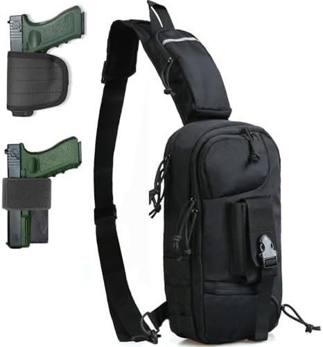 LarKoo Sling Backpak Tactical Chest Pistol Bag Shoulder Bags Crossbody Sling Backpack Holster Bag for Concealed Carry LarKoo Sling Backpak Tactical Chest Pistol Bag Shoulder Bags Crossbody Sling Backpack Holster Bag for Concealed Carry