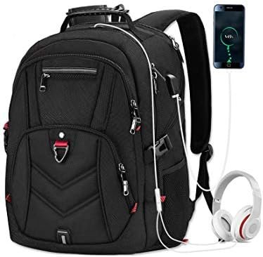 NEWHEY Laptop Backpack 17 Inch Business Travel Backpacks for Men Women Extra Large Waterproof TSA Anti Theft College Bookbags with USB Charging Port 17.3 Gaming Computer Backpack 45L, Black NEWHEY Laptop Backpack 17 Inch Business Travel Backpacks for Men Women Extra Large Waterproof TSA Anti Theft College Bookbags with USB Charging Port 17.3 Gaming Computer Backpack 45L, Black