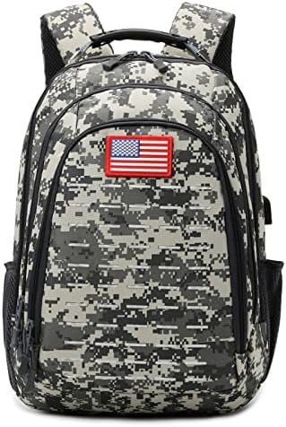 Qimailer Camo Backpack,Small Tactical Backpack for outdoor,Military Teen Boys Backpacks for School with USB Charging Port,40L Qimailer Camo Backpack,Small Tactical Backpack for outdoor,Military Teen Boys Backpacks for School with USB Charging Port,40L