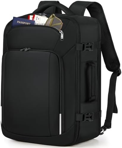 RAINSMORE Travel Backpack for Men Women 40L Carry On Backpack Airline Approved 17 Inch Large Laptop Backpack Waterproof Luggage Computer Daypack Business College Weekender Overnight Backpack Black RAINSMORE Travel Backpack for Men Women 40L Carry On Backpack Airline Approved 17 Inch Large Laptop Backpack Waterproof Luggage Computer Daypack Business College Weekender Overnight Backpack Black