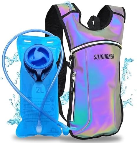 Sojourner Hydration Pack, Hydration Backpack – Water Backpack with 2l Hydration Bladder, Festival Essential – Rave Hydration Pack Hydropack Hydro for Hiking, Running, Biking, Festival Gear Sojourner Hydration Pack, Hydration Backpack – Water Backpack with 2l Hydration Bladder, Festival Essential – Rave Hydration Pack Hydropack Hydro for Hiking, Running, Biking, Festival Gear