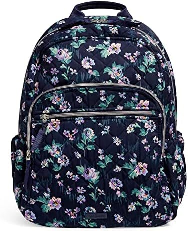 Vera Bradley Women’s Performance Twill Campus Backpack, Navy Garden, One Size Vera Bradley Women’s Performance Twill Campus Backpack, Navy Garden, One Size
