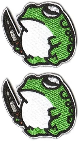 WZT 2 Bundle Frog with Knife, Hook Loop Patch Embroidered, Funny Patches,Peace was Never an Option Patches Set for Caps, Bags, Backpacks, Vest, Military Uniforms,Tactical Gears Et… WZT 2 Bundle Frog with Knife, Hook Loop Patch Embroidered, Funny Patches,Peace was Never an Option Patches Set for Caps, Bags, Backpacks, Vest, Military Uniforms,Tactical Gears Et…