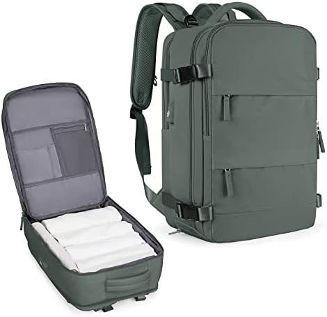 coowoz Large Travel Backpack For Women Men,Carry On Flight Approved,Hiking Waterproof Outdoor Rucksack Casual Daypack Fit 15.6 Inch Laptop Shoes Compartment (Olive Green) coowoz Large Travel Backpack For Women Men,Carry On Flight Approved,Hiking Waterproof Outdoor Rucksack Casual Daypack Fit 15.6 Inch Laptop Shoes Compartment (Olive Green)