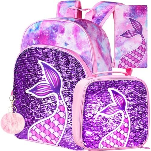 gxtvo 3PCS Girls Backpack, 16″ Sequin Prechool Elementary Bookbag and Lunch Box gxtvo 3PCS Girls Backpack, 16″ Sequin Prechool Elementary Bookbag and Lunch Box