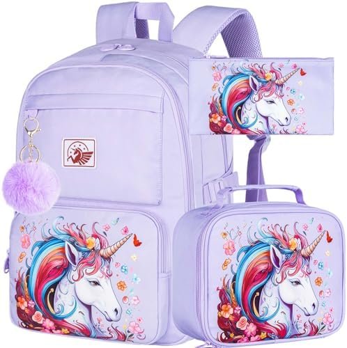 AGSDON 3PCS Backpack for Girls Boys Set, Laptop College School Bookbag and lunch bog, 15.6″ Water Resistant Backpacks AGSDON 3PCS Backpack for Girls Boys Set, Laptop College School Bookbag and lunch bog, 15.6″ Water Resistant Backpacks