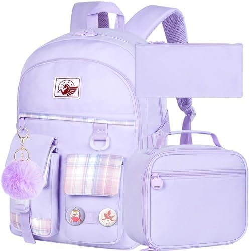 AGSDON 3PCS Backpack for Girls Boys Set, Laptop College School Bookbag and lunch bog, 15.6″ Water Resistant Backpacks AGSDON 3PCS Backpack for Girls Boys Set, Laptop College School Bookbag and lunch bog, 15.6″ Water Resistant Backpacks