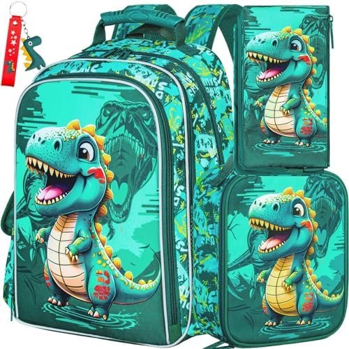 TXHVO 3PCS Backpack for Girls Boys, 16″ School Bookbag with Lunch Box, Unicorn Dinosaur Backpacks for Elementary Preschool TXHVO 3PCS Backpack for Girls Boys, 16″ School Bookbag with Lunch Box, Unicorn Dinosaur Backpacks for Elementary Preschool