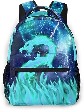 Cyan Dragon Backpack for Boys Girls Kids Cool Lighting Bookbags for 2nd 3rd 4th 5th 6th Grade Back to School Animal Backpacks Cyan Dragon Backpack for Boys Girls Kids Cool Lighting Bookbags for 2nd 3rd 4th 5th 6th Grade Back to School Animal Backpacks