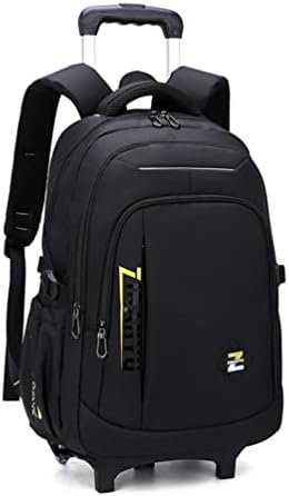 EKUIZAI Solid Color Trolley Backpack Schoolbag for Middle School Students Elementary Rolling Bag Daypack for Teen Boys EKUIZAI Solid Color Trolley Backpack Schoolbag for Middle School Students Elementary Rolling Bag Daypack for Teen Boys