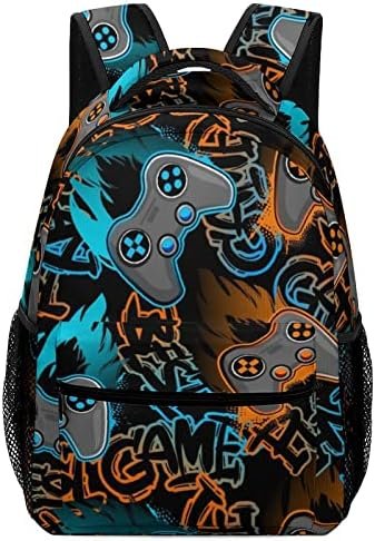 FISNAE Gamepad School Backpacks for children aged 6+ Colorful Game Controller Lightweight Students Bookbag with Padded Back&Adjustable Strap for Travel Laptop Daypacks FISNAE Gamepad School Backpacks for children aged 6+ Colorful Game Controller Lightweight Students Bookbag with Padded Back&Adjustable Strap for Travel Laptop Daypacks
