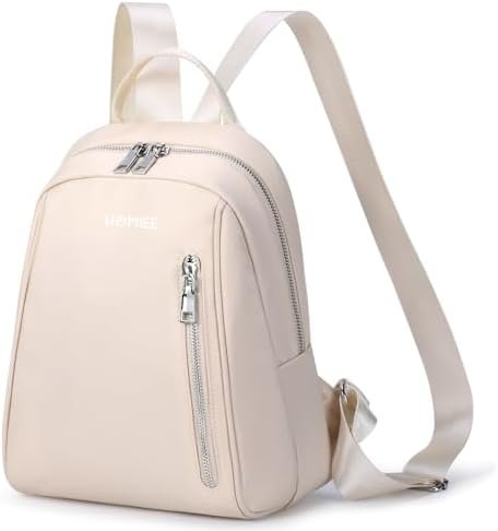 HOMIEE Mini Backpack Purse for Women Light Weight Small Backpacks Waterproof Cute College Book Bag Ladies Shoulder Bag Casual Travel Daypack (Beige) HOMIEE Mini Backpack Purse for Women Light Weight Small Backpacks Waterproof Cute College Book Bag Ladies Shoulder Bag Casual Travel Daypack (Beige)