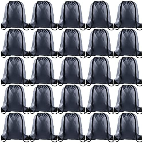 KUUQA 25Pcs Gray Drawstring Backpack Bulk Drawstring Bags String Backpack Sport Bag Cinch Bag Gym Backpack for Gym Sport Traveling KUUQA 25Pcs Gray Drawstring Backpack Bulk Drawstring Bags String Backpack Sport Bag Cinch Bag Gym Backpack for Gym Sport Traveling