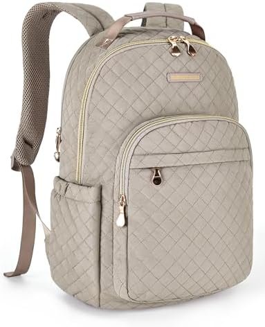 LIGHT FLIGHT Travel Laptop Backpack Women, 15.6 Inch Anti Theft Laptop Backpack with USB Charging Hole Water Resistant Casual Daypack Computer Backpack for Work, Warm Gray LIGHT FLIGHT Travel Laptop Backpack Women, 15.6 Inch Anti Theft Laptop Backpack with USB Charging Hole Water Resistant Casual Daypack Computer Backpack for Work, Warm Gray