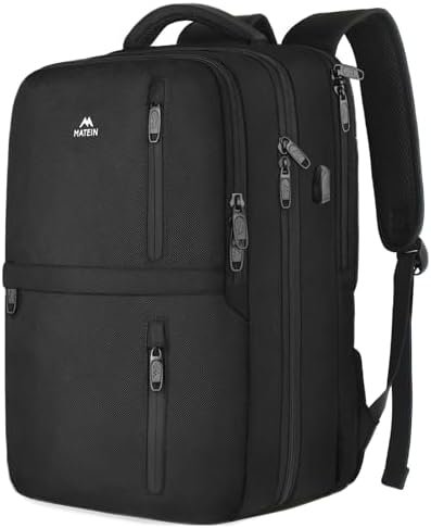 MATEIN Carry on Backpack, 40L Flight Approved Large Travel Laptop Backpack with USB Charge Port, 17 Inch Water Resistant Luggage Computer Daypack College Overnight Weekender Bag for Men & Women, Black MATEIN Carry on Backpack, 40L Flight Approved Large Travel Laptop Backpack with USB Charge Port, 17 Inch Water Resistant Luggage Computer Daypack College Overnight Weekender Bag for Men & Women, Black