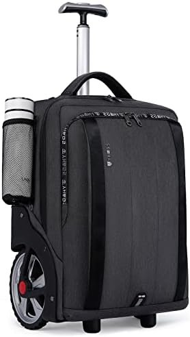 Rolling Backpack, Travel Backpack with Wheels, Rolling Backpack for Women Men, Carry on Luggage with Rolling Laptop Backpack for Work, Fit 17.3 Inch Notebook (Black) Rolling Backpack, Travel Backpack with Wheels, Rolling Backpack for Women Men, Carry on Luggage with Rolling Laptop Backpack for Work, Fit 17.3 Inch Notebook (Black)