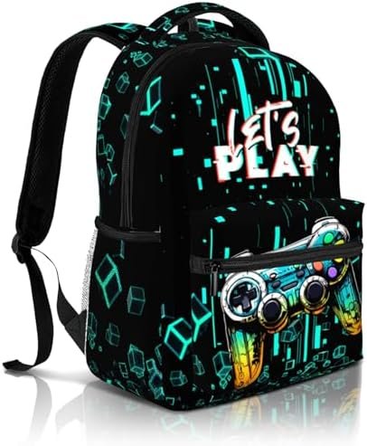 SENROLAN Abstract Gamepad Backpack for Boys & Girls Games Gaming Print Bookbags Lightweight Waterproof Adjustable Colorful School Bags for Kids Teenager Travel Daypack Laptop Backpack SENROLAN Abstract Gamepad Backpack for Boys & Girls Games Gaming Print Bookbags Lightweight Waterproof Adjustable Colorful School Bags for Kids Teenager Travel Daypack Laptop Backpack