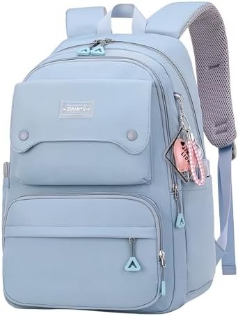 Solid Color School Backpack for Teen Girls, Multi-pocket Elementary Middle School Girls Kids Backpacks, Lightweight Casual Daypack Solid Color School Backpack for Teen Girls, Multi-pocket Elementary Middle School Girls Kids Backpacks, Lightweight Casual Daypack