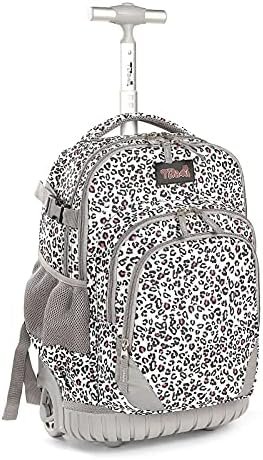 Tilami Rolling Backpack Armor Luggage School Travel Book Laptop 18 Inch Multifunction Wheeled Backpack Students, Leopard Tilami Rolling Backpack Armor Luggage School Travel Book Laptop 18 Inch Multifunction Wheeled Backpack Students, Leopard