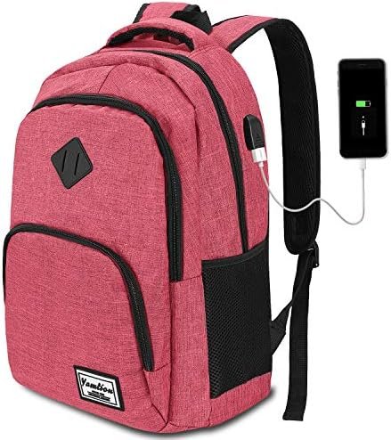 YAMTION Backpack for Women,School Backpack for Teen Girls College Backpack with USB Charging Port,Pink YAMTION Backpack for Women,School Backpack for Teen Girls College Backpack with USB Charging Port,Pink