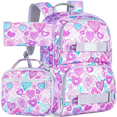 ZLYERT Laptop Backpack, 16 Inch School Bookbag and Lunch Bag Set, Water Resistant Backpacks for Teens Girls Women Students ZLYERT Laptop Backpack, 16 Inch School Bookbag and Lunch Bag Set, Water Resistant Backpacks for Teens Girls Women Students