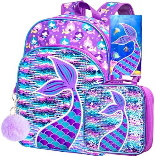 gxtvo 3PCS Girls Backpack, 16″ Sequin Prechool Elementary Bookbag and Lunch Box gxtvo 3PCS Girls Backpack, 16″ Sequin Prechool Elementary Bookbag and Lunch Box