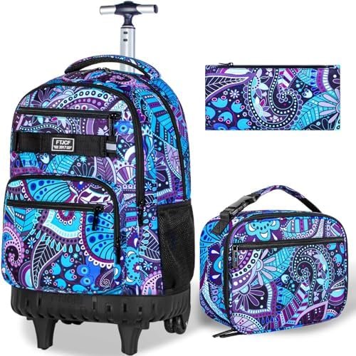 gxtvo Rolling Backpack for Womens and Mens, Adults Wheeled Bookbag with Lunch Box for Girls and Boys. gxtvo Rolling Backpack for Womens and Mens, Adults Wheeled Bookbag with Lunch Box for Girls and Boys.